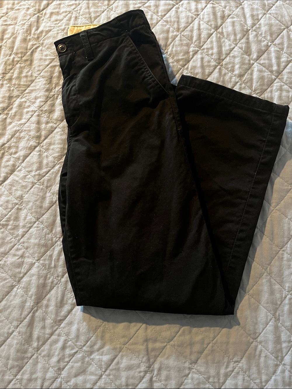 Boys Flannel Lined Casual Black Pants size 14